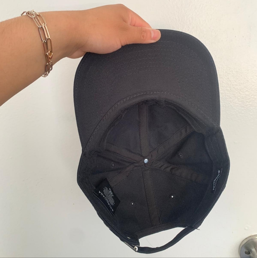 Balenciaga Black Baseball Cap Embroidered Minimalist Style - Picture 3 of 8
